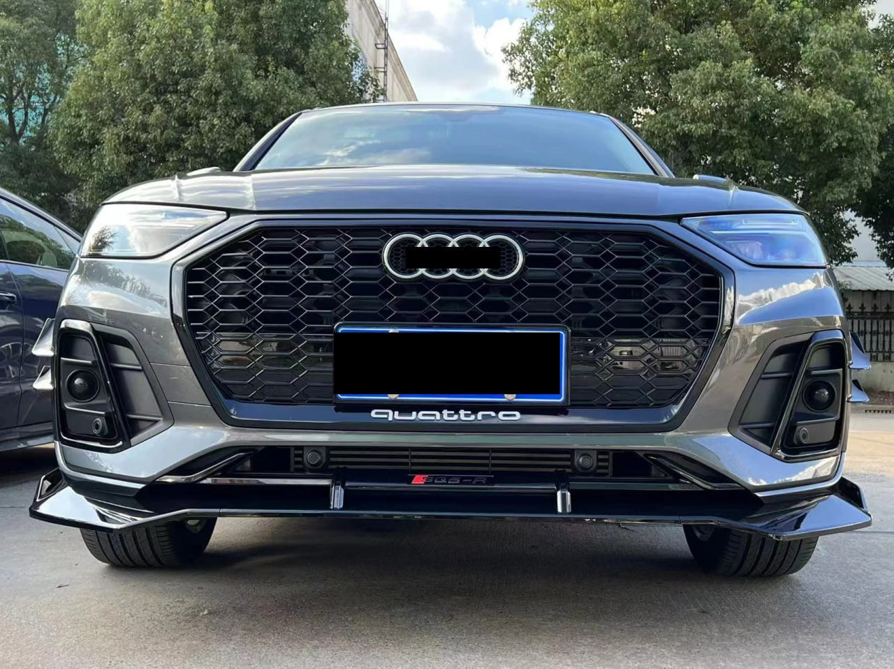 🟢GRILLE SUITABLE FOR AUDI Q5 2020+ RSQ5 LOOK GLOSSY BLACK🟢