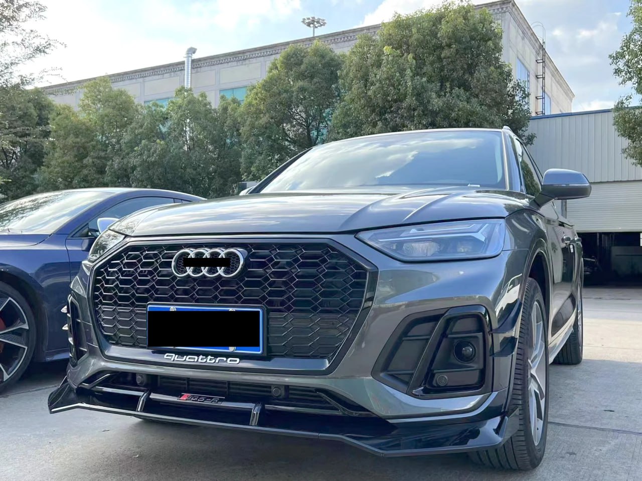 🟢GRILLE SUITABLE FOR AUDI Q5 2020+ RSQ5 LOOK GLOSSY BLACK🟢