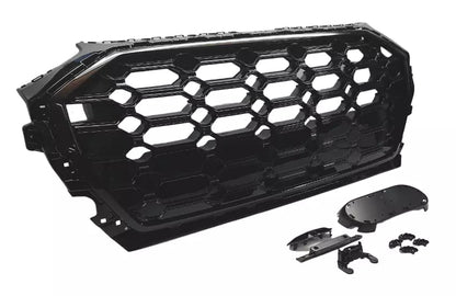 🟢GRILLE SUITABLE FOR AUDI Q5 2020+ GLOSSY BLACK HONEYCOMB🟢