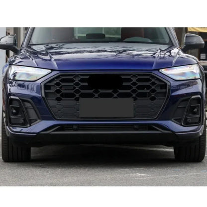 🟢GRILLE SUITABLE FOR AUDI Q5 2020+ GLOSSY BLACK HONEYCOMB🟢