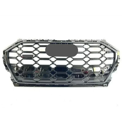 🟢GRILLE SUITABLE FOR AUDI Q5 2020+ GLOSSY BLACK HONEYCOMB🟢