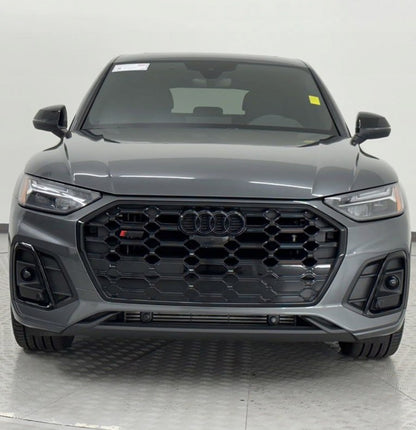 🟢GRILLE SUITABLE FOR AUDI Q5 2020+ GLOSSY BLACK HONEYCOMB🟢