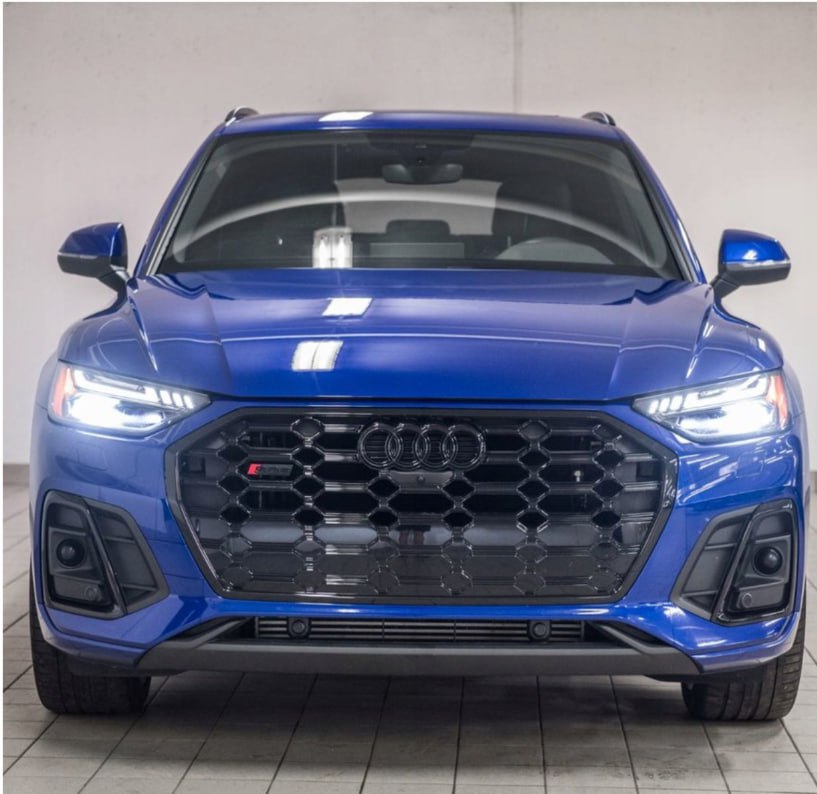 🟢GRILLE SUITABLE FOR AUDI Q5 2020+ GLOSSY BLACK HONEYCOMB🟢