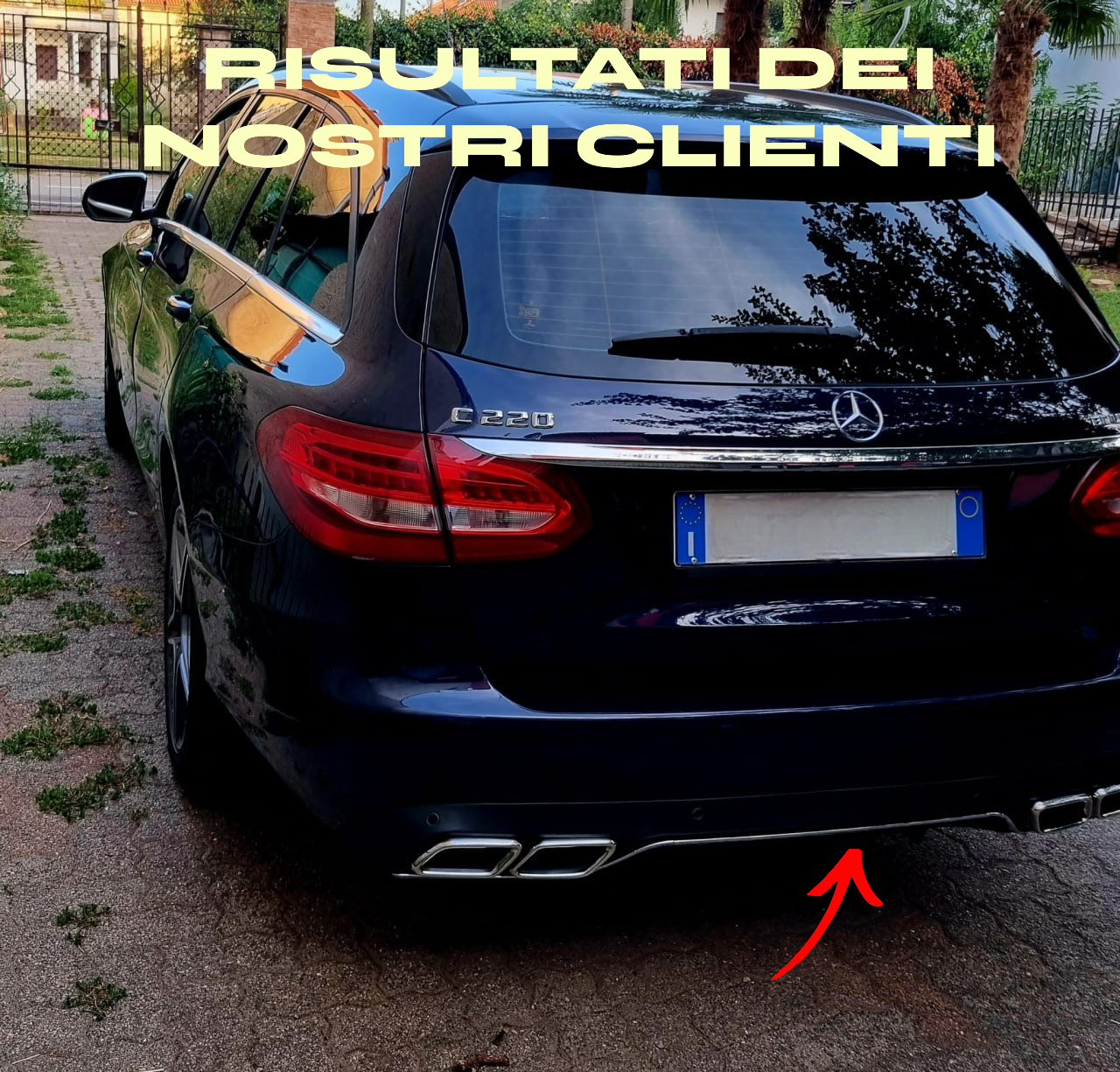 💎SOTTO PARAURTI MERCEDES CLASSE C W205 DIFFUSORE POSTERIORE AMG + TERMINALI💎
