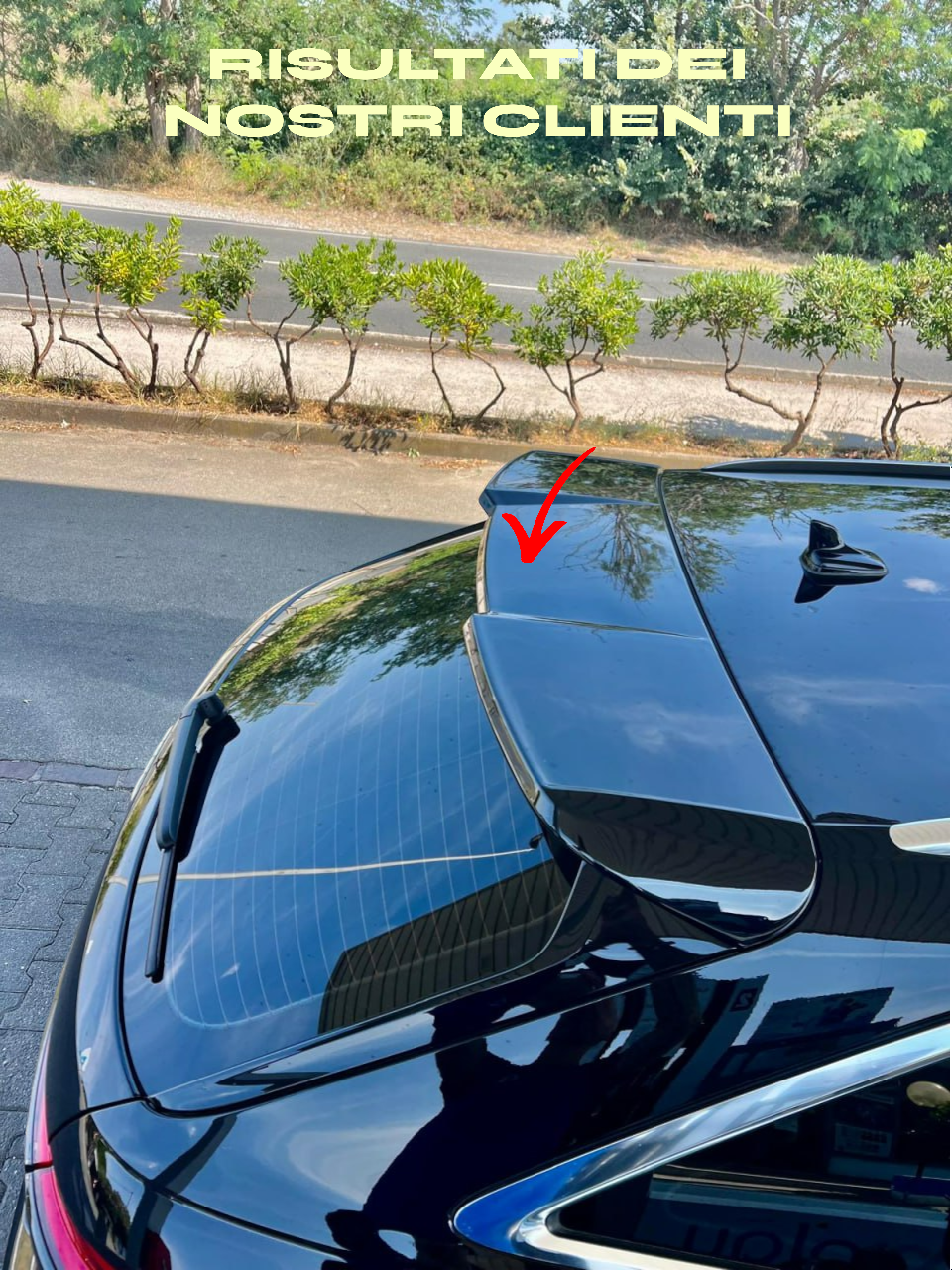 ROOF SPOILER SUITABLE FOR AUDI A6 C8 AVANT 2018+ RS6 LOOK GLOSSY BLACK