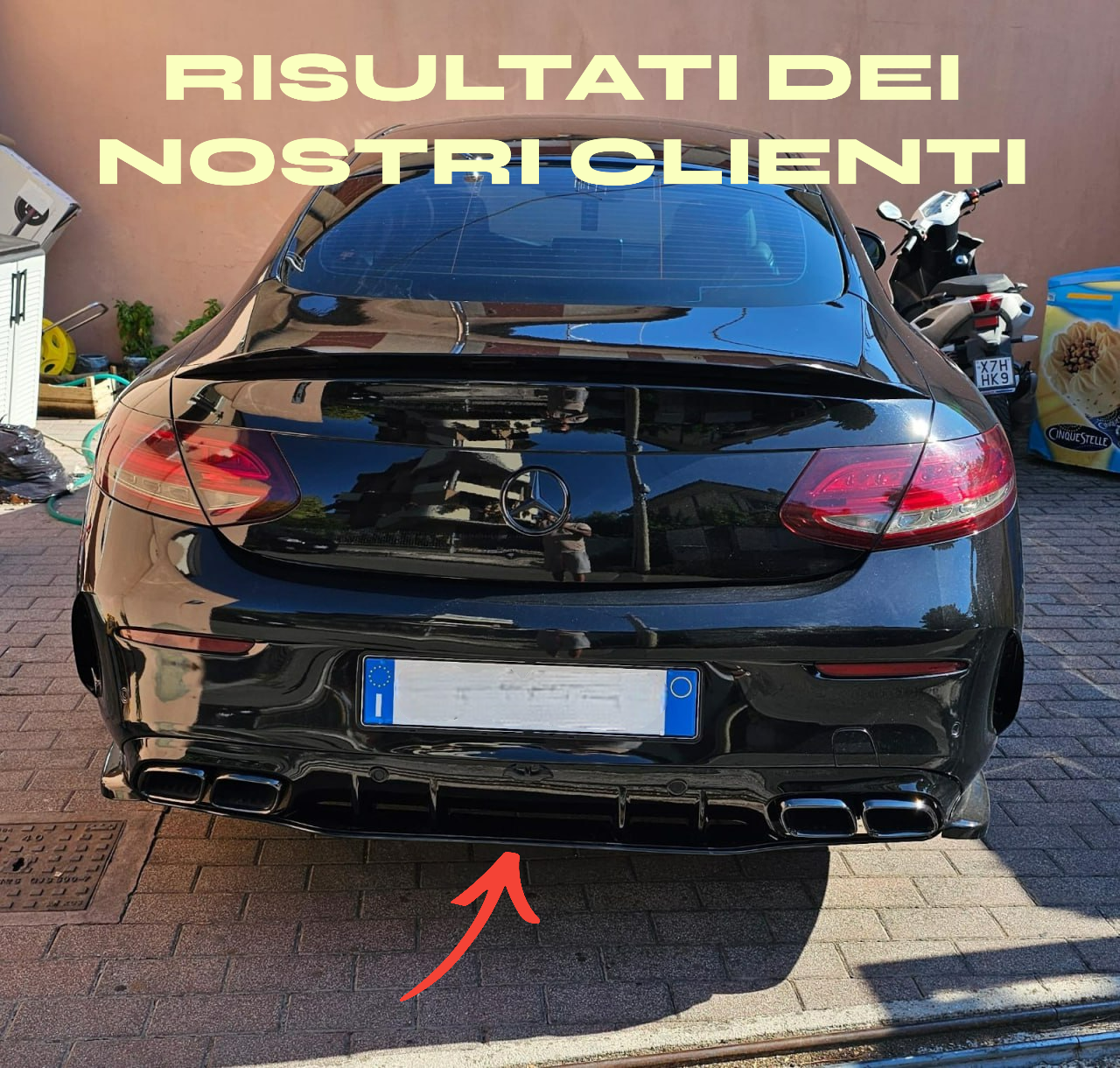💎DIFFUSER SUITABLE FOR MERCEDES C CLASS C205 COUPE 2015-2020 AMG LOOK C63💎