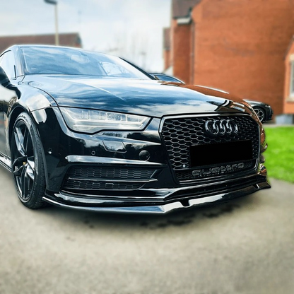 ART. 0883 SPLITTER AUDI A7 4G C7 2014-2017 SLINE S7 NERO LUCIDO