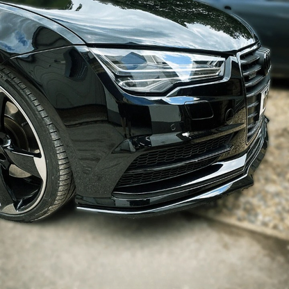ART. 0883 SPLITTER AUDI A7 4G C7 2014-2017 SLINE S7 NERO LUCIDO