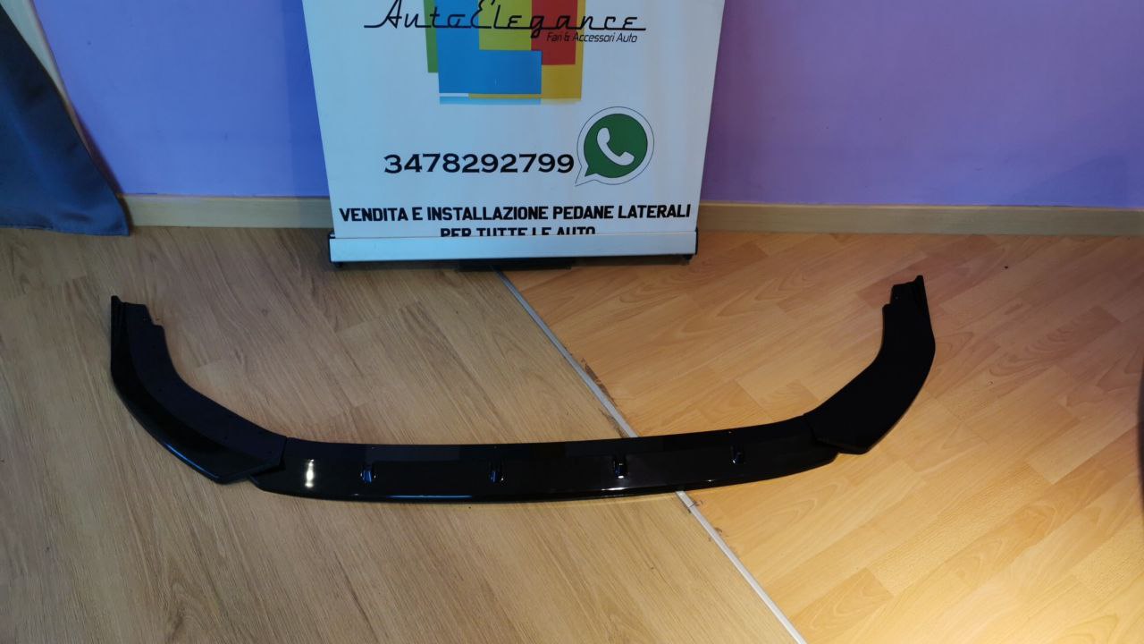 SPLITTER suitable for GOLF 8 STANDARD GLOSSY BLACK in 3 PIECES