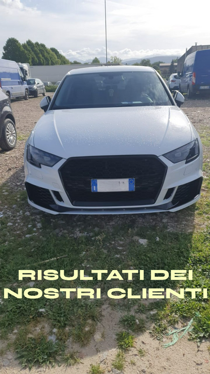 ✨PARAURTI ANTERIORE ADATTO PER AUDI A3 8V 2017-2020 HATCHBACK LOOK RS3✨