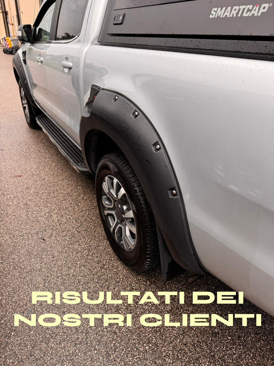 PARAFANGHI ALLARGATI PER FORD RANGER T6 T7 T8 LOOK SPORTIVO IN ABS TOP QUALITA