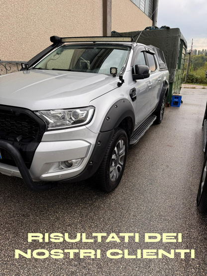 PARAFANGHI ALLARGATI PER FORD RANGER T6 T7 T8 LOOK SPORTIVO IN ABS TOP QUALITA