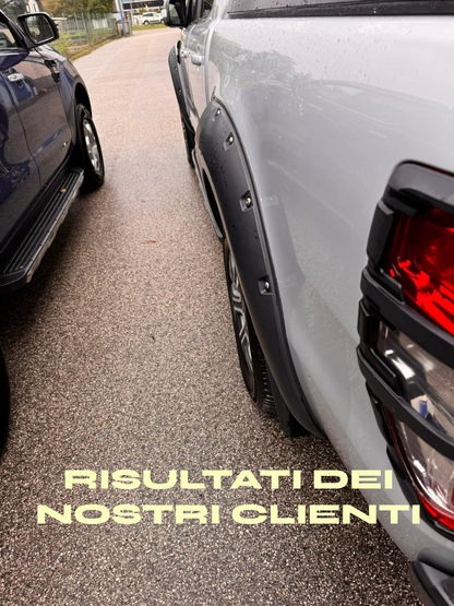 PARAFANGHI ALLARGATI PER FORD RANGER T6 T7 T8 LOOK SPORTIVO IN ABS TOP QUALITA