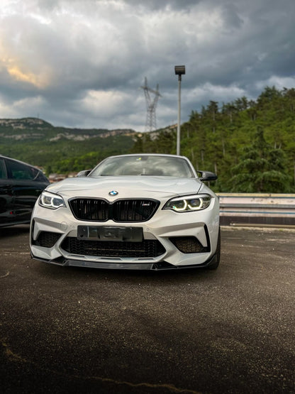 1973🔥SPLITTER ANTERIORE NERO LUCIDO ADATTO PER BMW SERIE 2 M2 (2016–2020)🔥