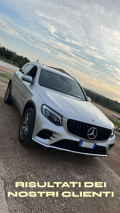 ✨GRIGLIA ANTERIORE MERCEDES GLC C253 X253 2015-2018 CALANDRA NERA BLACK EDITION✨