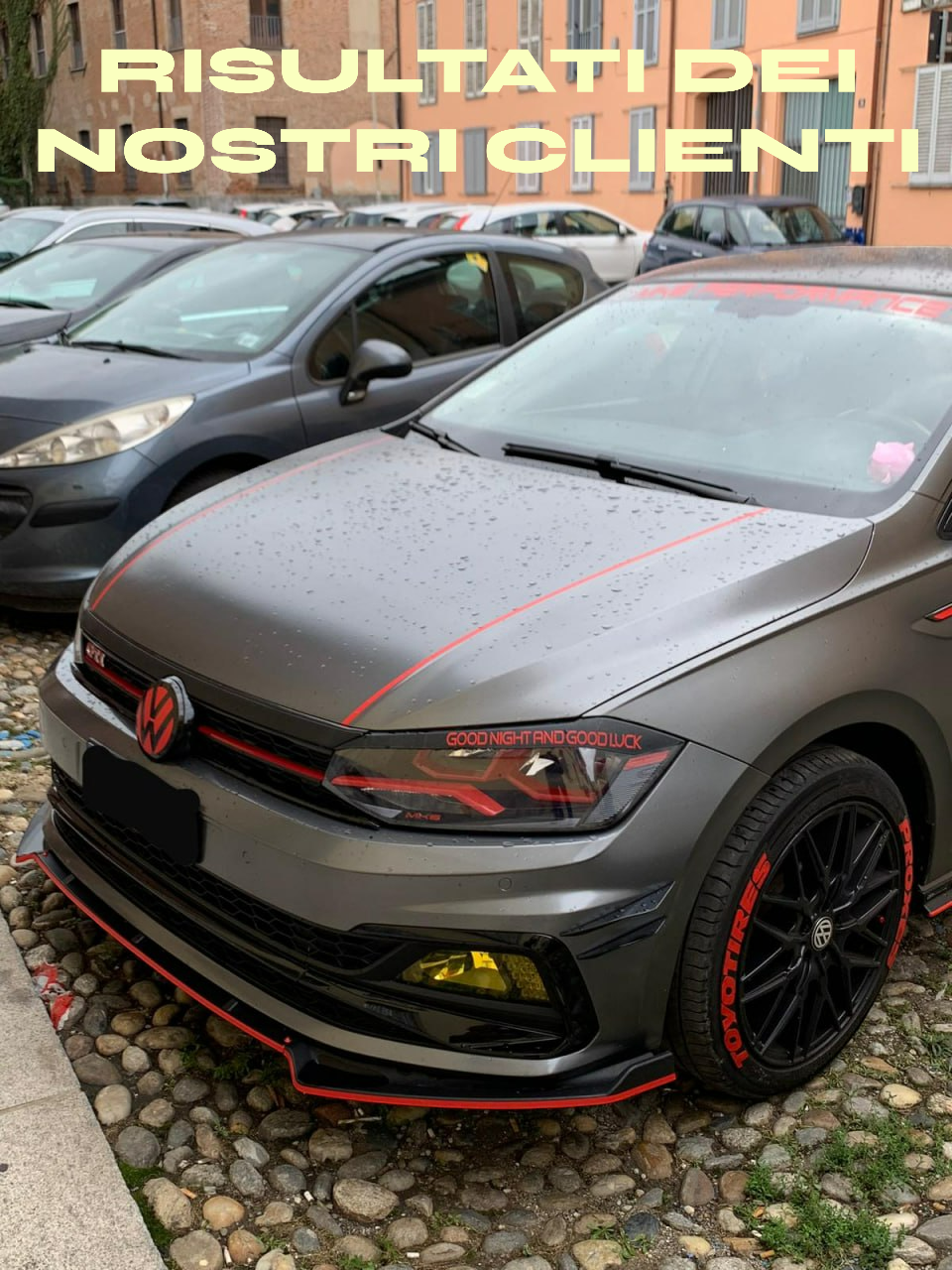 ⭐VW POLO SPLITTER AW1 2017+ STANDARD LOOK EVO GLOSSY BLACK⭐ 