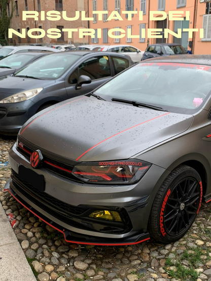 ⭐VW POLO SPLITTER AW1 2017+ STANDARD LOOK EVO GLOSSY BLACK⭐ 