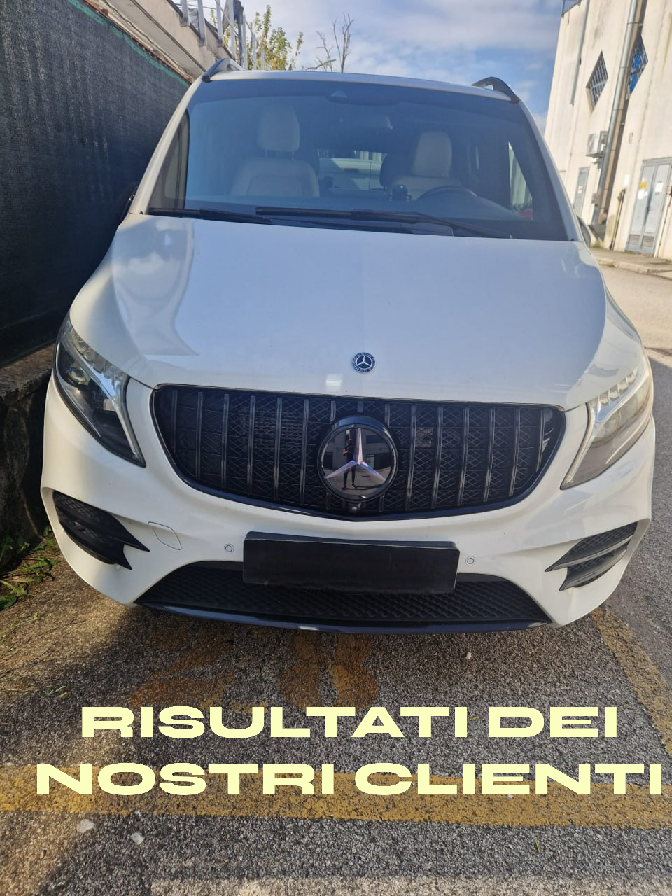 ✨GRIGLIA ADATTA PER MERCEDES CLASSE V W447 2014-2019 AMG LOOK GT NERO LUCIDO✨