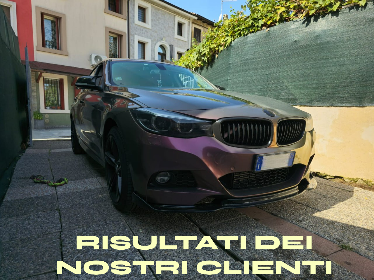 SPLITTER ADATTO PER BMW SERIE 3 GT F34 2012+ MSPORT LOOK HAMMAN NERO LUCIDO