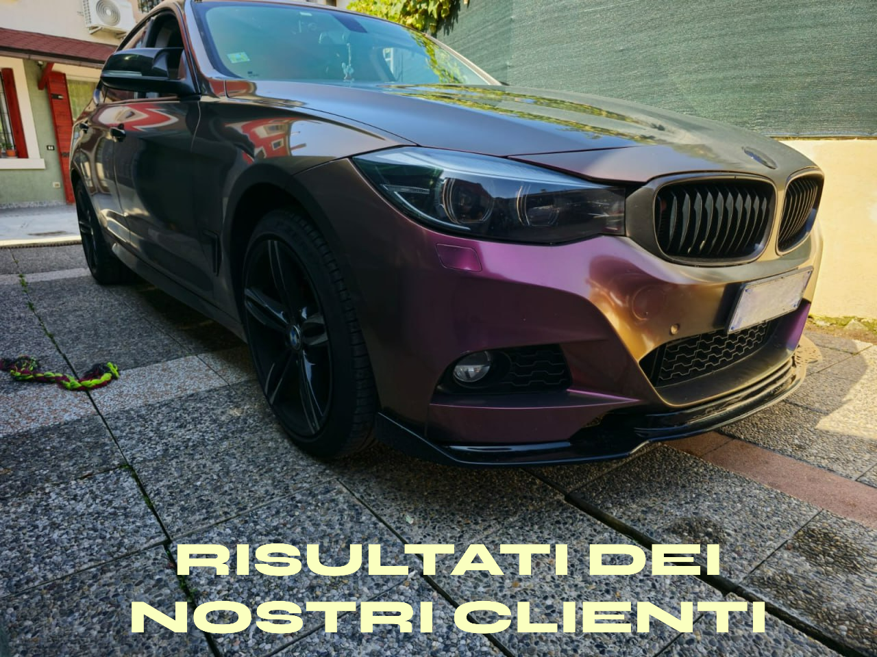 SPLITTER ADATTO PER BMW SERIE 3 GT F34 2012+ MSPORT LOOK HAMMAN NERO LUCIDO