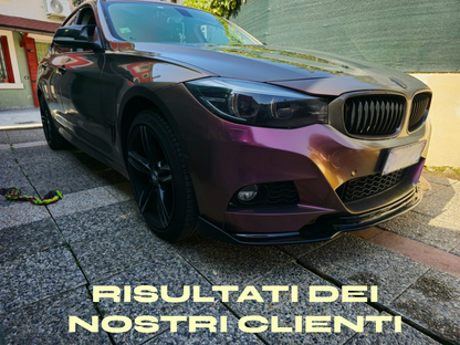 SPLITTER ADATTO PER BMW SERIE 3 GT F34 2012+ MSPORT LOOK HAMMAN NERO LUCIDO