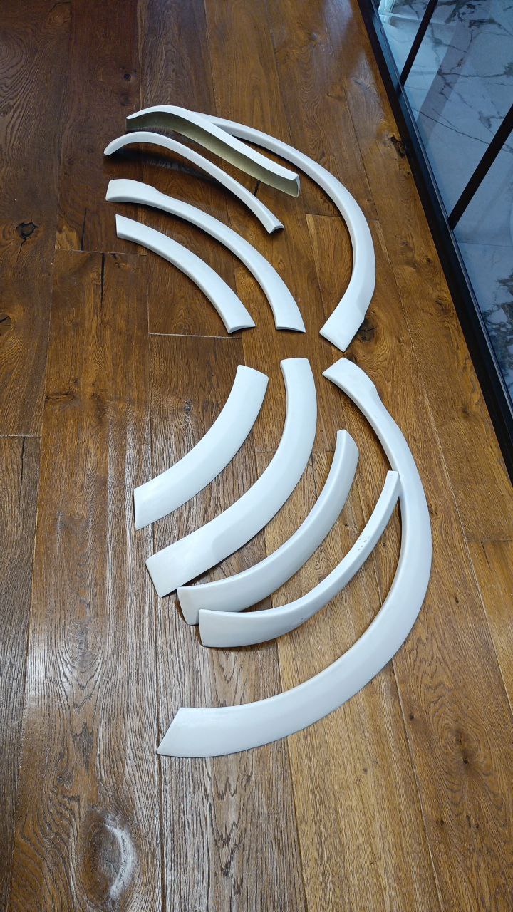 💎EXTENDED FENDERS SUITABLE FOR VW TOUAREG 2006-2010 LOOK R50 RAW💎