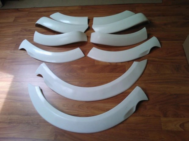 💎EXTENDED FENDERS SUITABLE FOR VW TOUAREG 2006-2010 LOOK R50 RAW💎