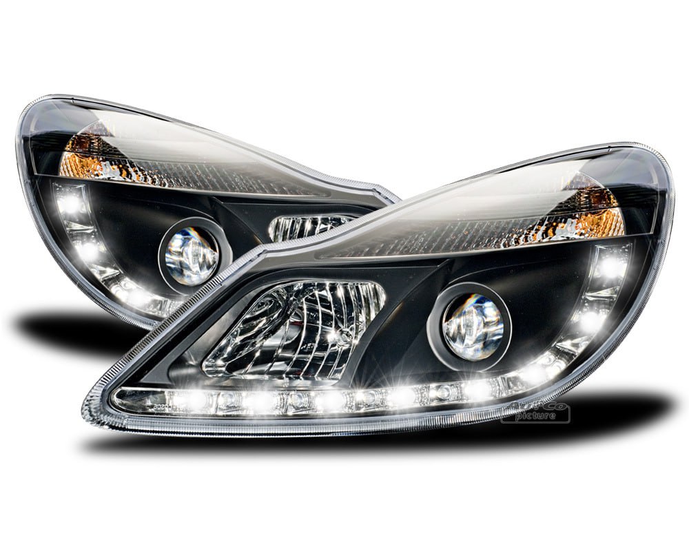 ✨Black LED Design Daytime Running Light Headlights Suitable for Opel Corsa D✨