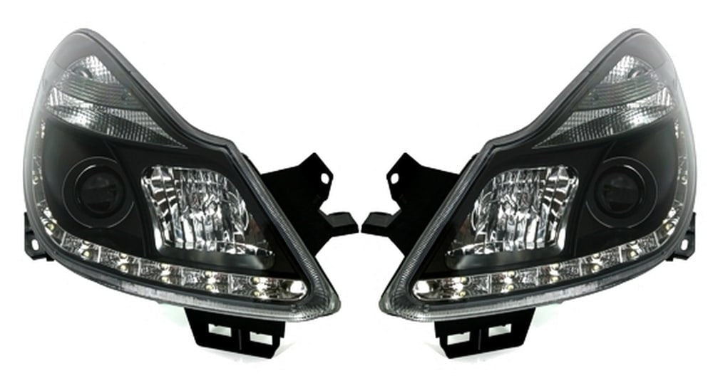 ✨Black LED Design Daytime Running Light Headlights Suitable for Opel Corsa D✨