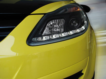 ✨Black LED Design Daytime Running Light Headlights Suitable for Opel Corsa D✨
