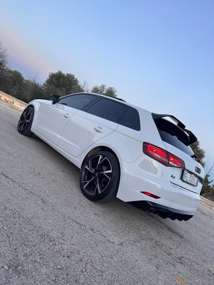 🔥SPOILER ADATTO PER AUDI A3 8V 2012-2020 SPORTBACK LOOK SPORTIVO NERO LUCIDO🔥