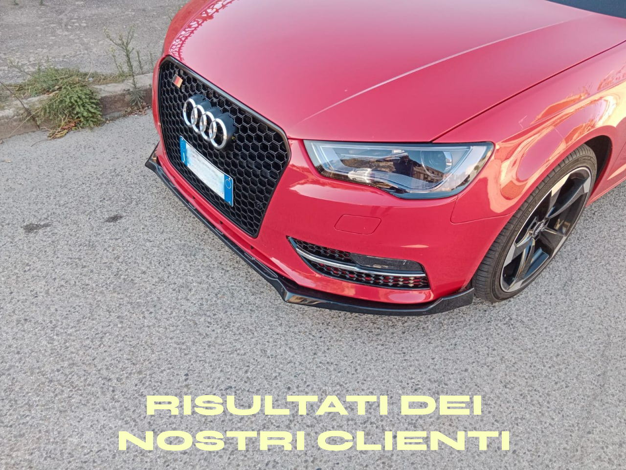 ✨SPLITTER ANTERIORE ADATTO PER AUDI A3 8V 2012-2016 STANDARD NERO✨