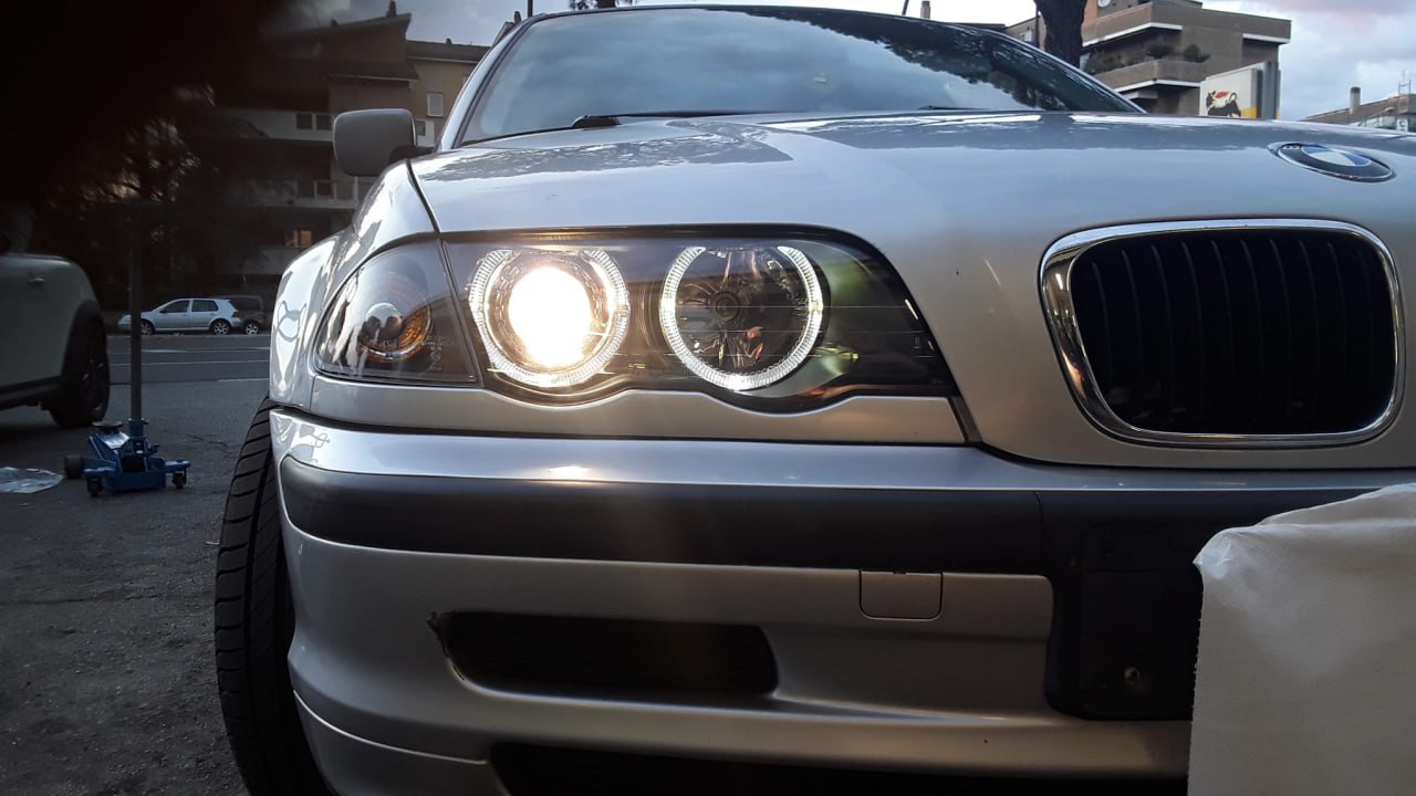 Set fari fanali posteriori TUNING BMW Serie 3 E46 Cabriolet 1999-2007 LED nero look M3 Set fari fanali posteriori TUNING BMW Serie 3 E46 Cabriolet 1999-2007 LED nero look M3