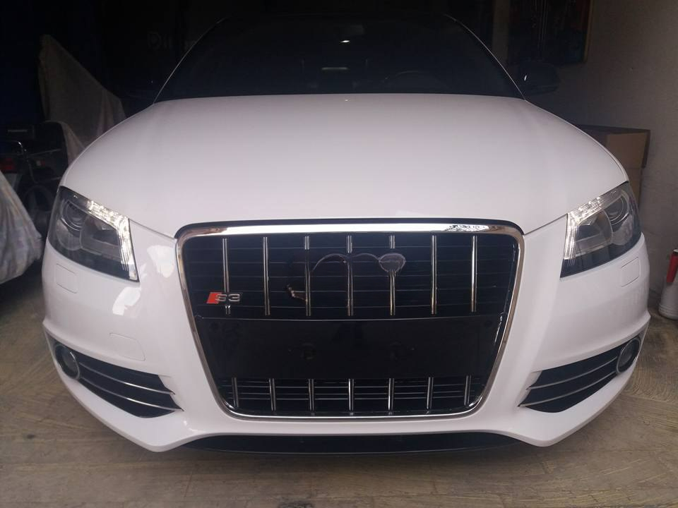 ⭐GRIGLIA ADATTO PER AUDI A3 8P 2008-2012 LOOK S3 NERO LUCIDO ⭐
