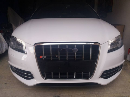 ⭐GRIGLIA ADATTO PER AUDI A3 8P 2008-2012 LOOK S3 NERO LUCIDO ⭐