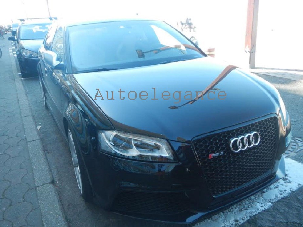 ⭐GRIGLIA ANTERIORE PER AUDI A3 8P 08-12 LOOK RS3 TOTAL BLACK NIDO D'APE ⭐