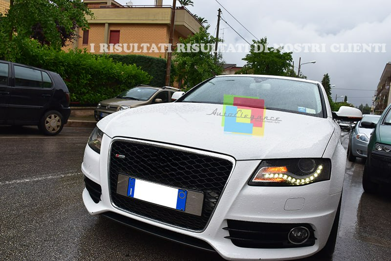 ⭐0614 GRIGLIA PER AUDI RS4 ADATTO PER A4 B8 LOOK RS4 CROMATA⭐