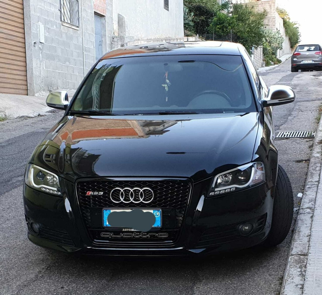 ⭐ART. 1938 GRIGLIA A3 8P 2008-2012 LOOK RS3 QUATTRO NERO LUCIDO⭐