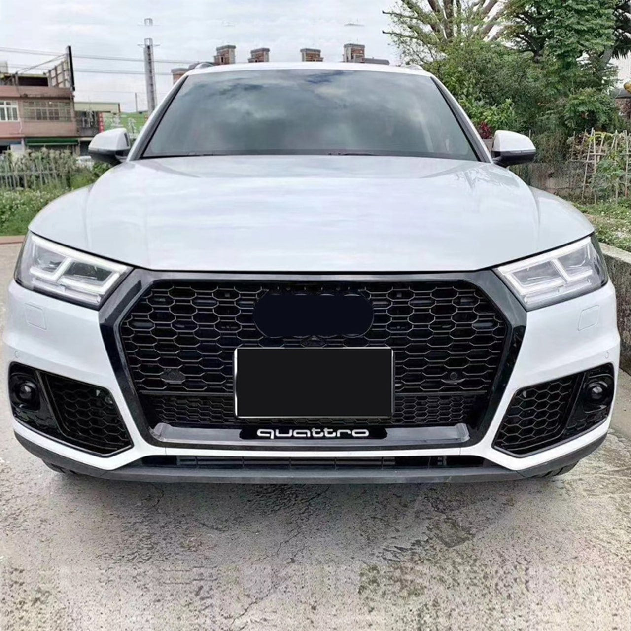 ⭐ART.1948 GRIGLIA ADATTO PER AUDI Q5 FY 2017-2020 LOOK RSQ5 QUATTRO NERO LUCIDO⭐