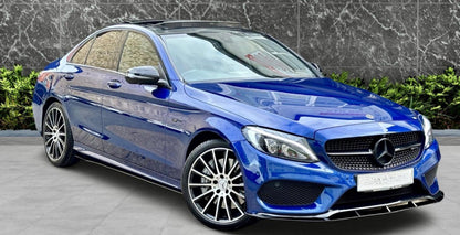 ⭐1547 Sotto minigonne adatto per mercedes classe c w205 c205 nero lucido⭐