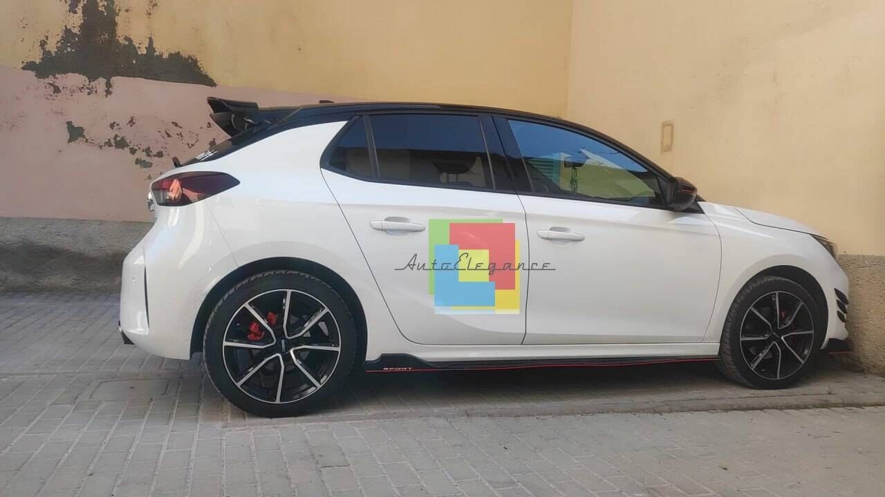 ⭐0651 SPOILER NERO LUCIDO ADATTO PER OPEL CORSA F 2019+ ⭐