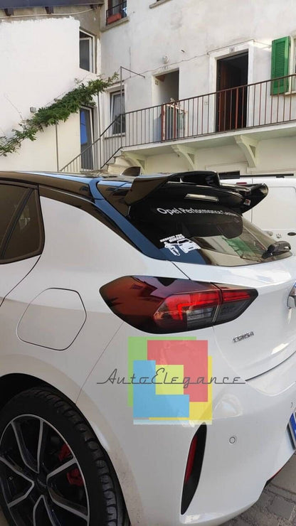 ⭐0651 SPOILER NERO LUCIDO ADATTO PER OPEL CORSA F 2019+ ⭐