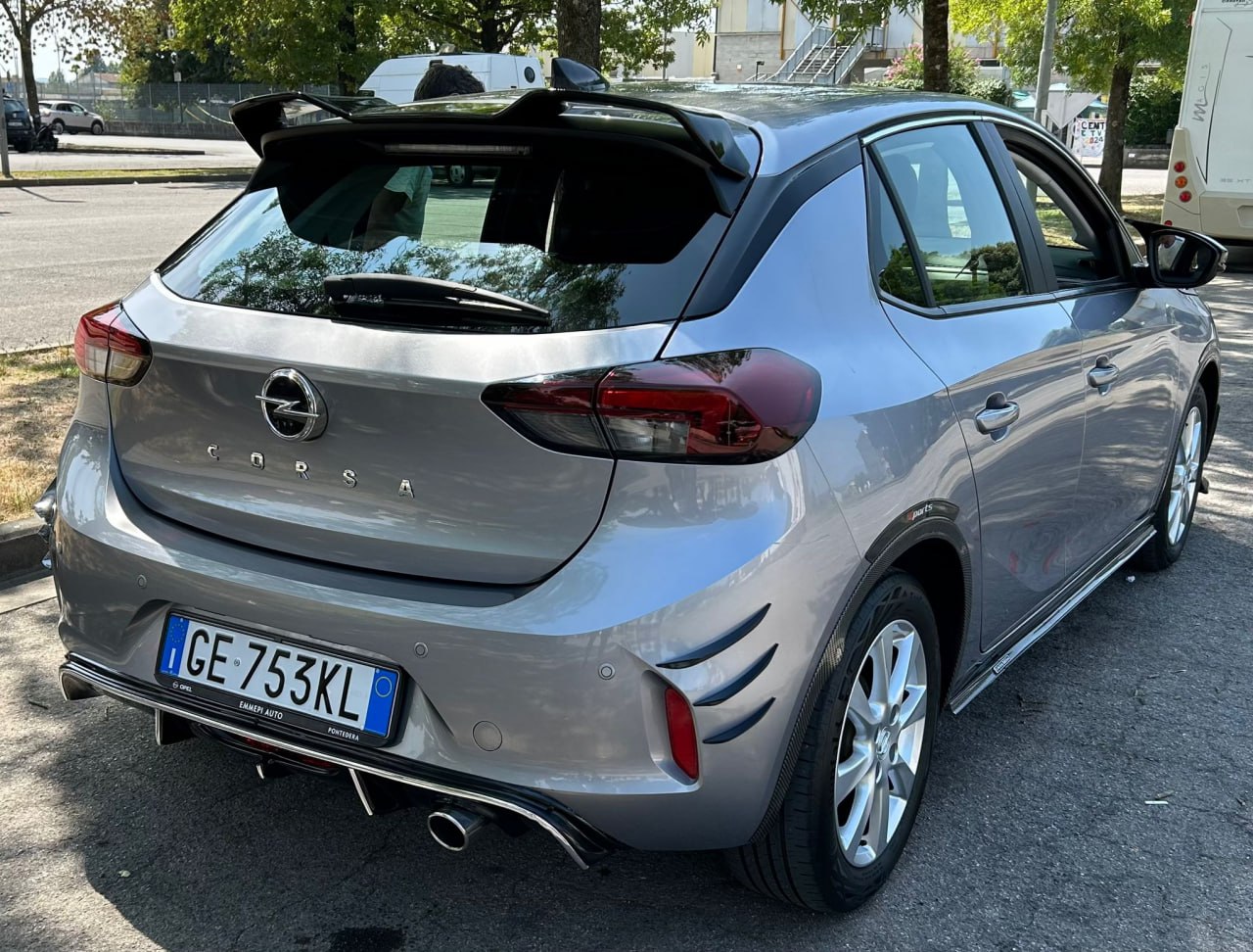 ⭐0651 SPOILER NERO LUCIDO ADATTO PER OPEL CORSA F 2019+ ⭐