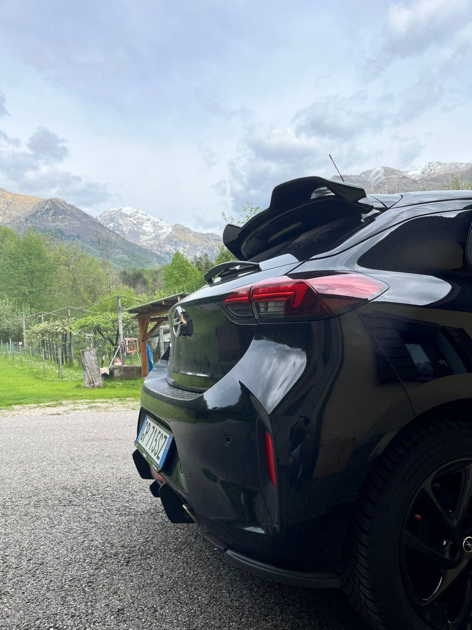 ⭐0651 SPOILER NERO LUCIDO ADATTO PER OPEL CORSA F 2019+ ⭐