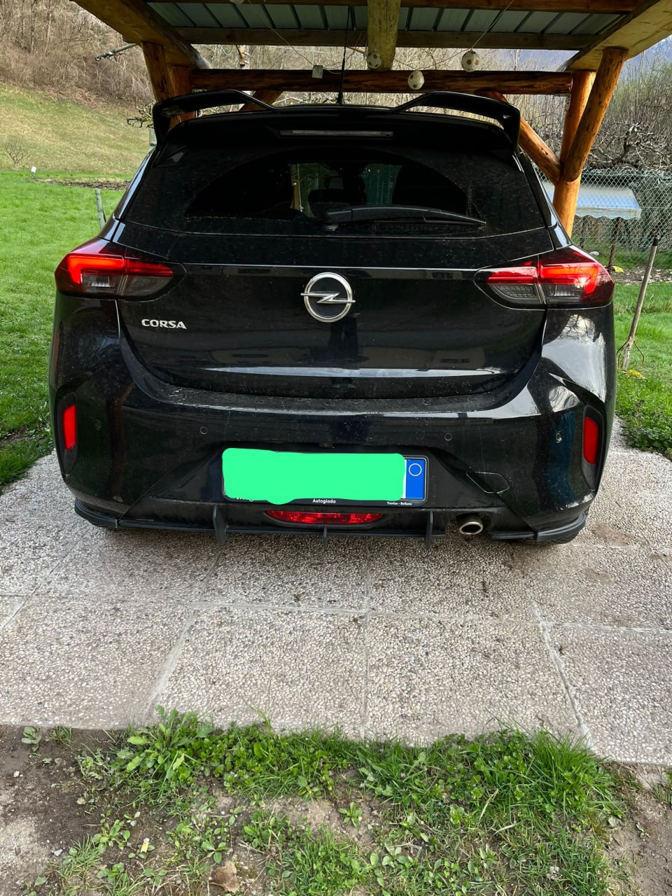 ⭐0651 SPOILER NERO LUCIDO ADATTO PER OPEL CORSA F 2019+ ⭐