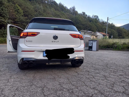 ⭐DIFFUSORE POSTERIORE VW GOLF 8 VIII 2019+ SOTTO PARAURTI TERMINALI RLINE ABS⭐