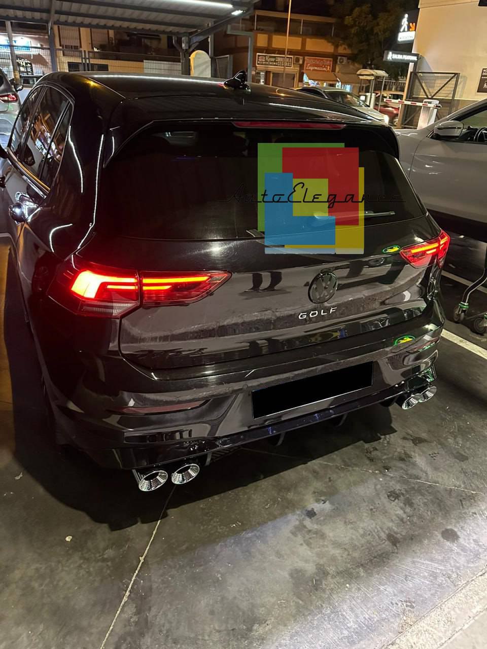 ⭐DIFFUSORE POSTERIORE VW GOLF 8 VIII 2019+ SOTTO PARAURTI TERMINALI RLINE ABS⭐