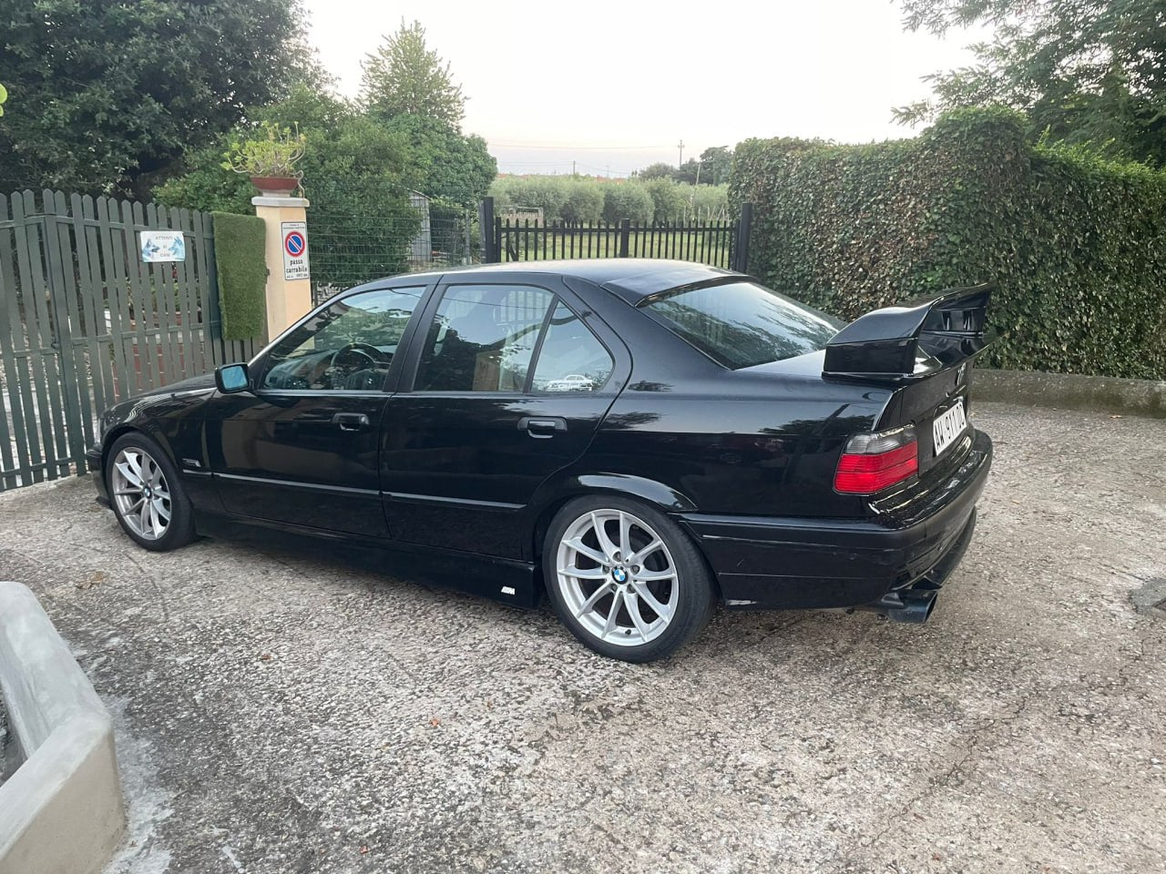 ⭐0027 SPOILER TUNING POSTERIORE COFANO BMW SERIE 3E36 BERLINA COUPE NERO LUCIDO⭐