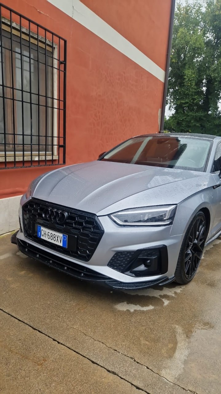 ⭐1904 SPLITTER ADATTO PER AUDI A5 F5 2019+ SLINE S5 LIFT NERO LUCIDO⭐