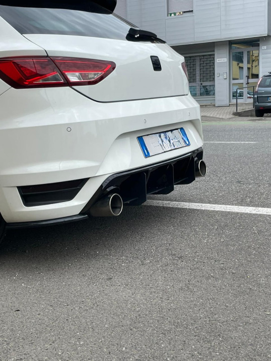 ⭐1184 FLAP DIFFUSORE LEON 5F MK3 2012-2017 FR CUPRA LOOK AERO NERO ⭐